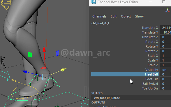 [Maya]Rigging 16 - Ankles & Heels
